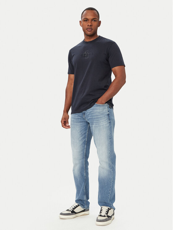 Guess Guess Marškinėliai M6YI58 K4632 Tamsiai mėlyna Regular Fit