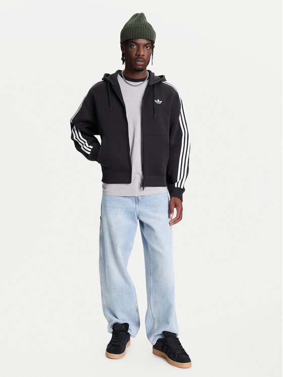 adidas adidas Majica dugih rukava adicolor Spacer JX1507 Crna Loose Fit