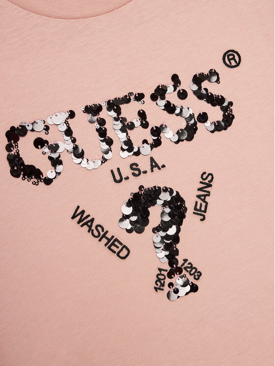Guess Guess T-Shirt J4YI46 K8FQ4 Ροζ Boxy Fit