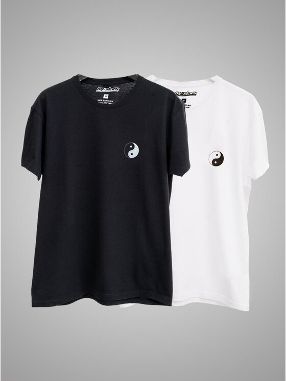 MyStars MyStars Komplet t-shirtów Zestaw 2 T-Shirtów Męskich MyStars Tao Biały / Czarny L Czarny Regular Fit