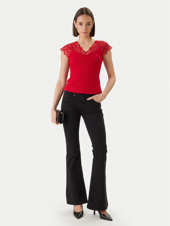 Morgan Morgan Palaidinė 251-DELI Raudona Slim Fit