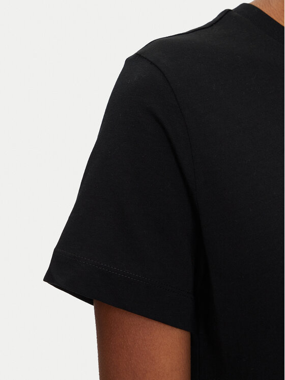 Gant Gant T-Shirt Bisiklet Yaka 4200277 Czarny Regular Fit