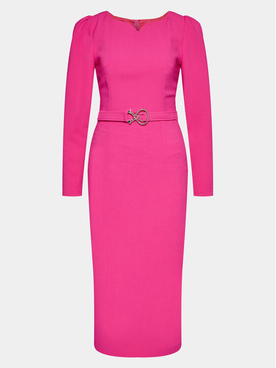 Nissa Nissa Koktel haljina RZ14405 Ružičasta Slim Fit