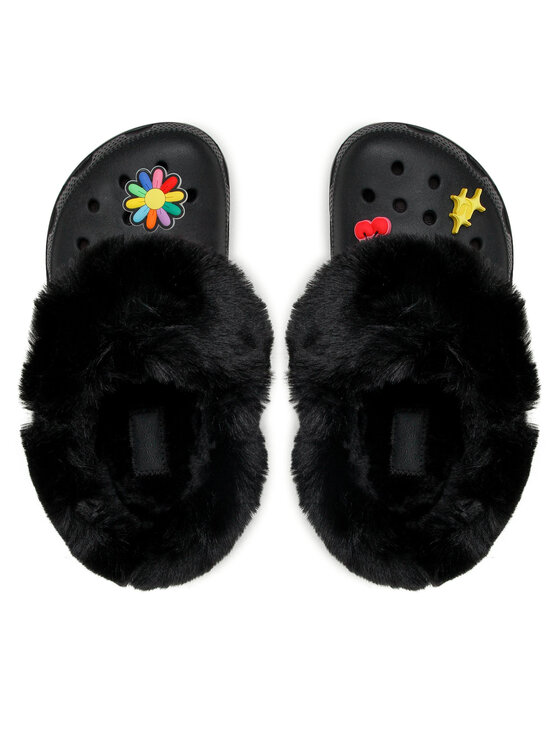 Crocs Crocs Ciabatte Classic Mammoth Charm Clog 207409 Nero