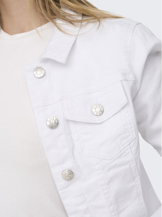 ONLY ONLY Kurtka jeansowa Woder 15243147 Biały Regular Fit