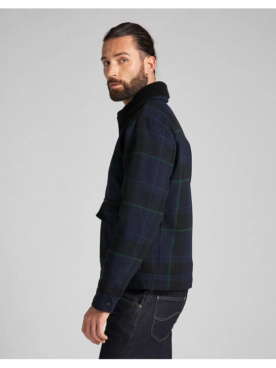 Lee Lee Kurtka przejściowa WOOL JACKET Niebieski Regular Fit