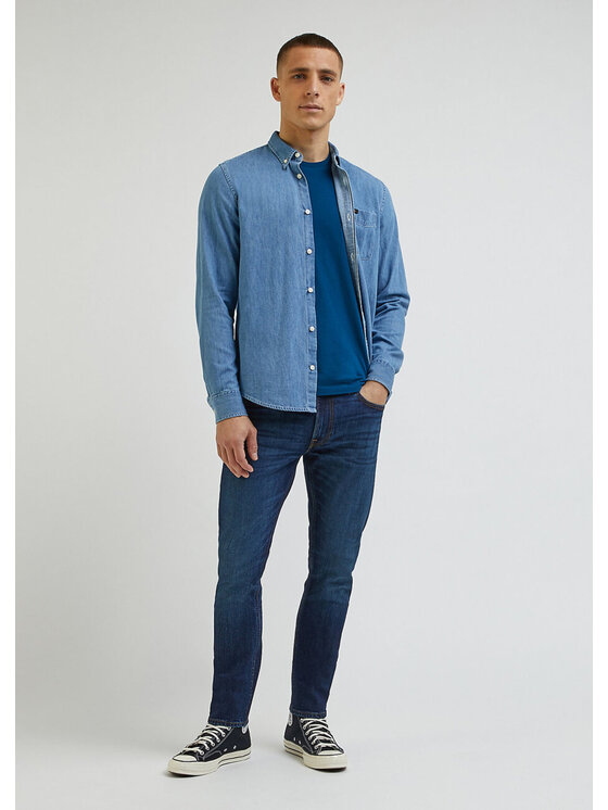 Lee Lee Jeansy LUKE Niebieski Slim Fit