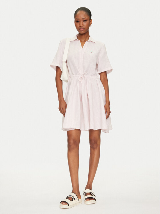 Tommy Hilfiger Tommy Hilfiger Rochie tip cămașă Ess WW0WW44672 Roz Regular Fit