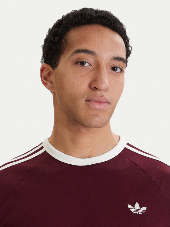 adidas adidas T-Shirt 3-Stripes KQ9639 Bordowy Regular Fit