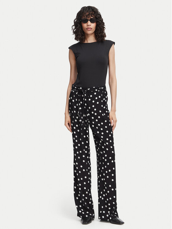Vero Moda Vero Moda Παντελόνι υφασμάτινο Elisa 10347961 Μαύρο Loose Fit