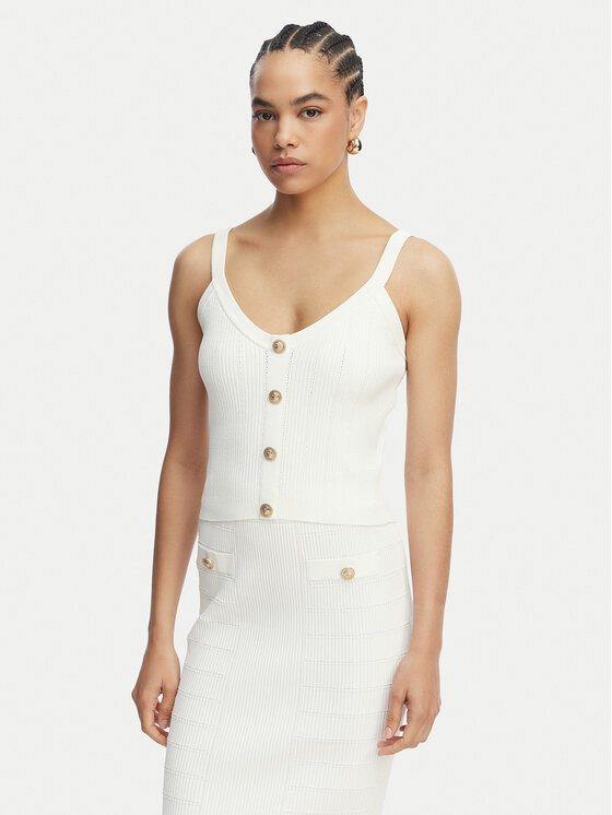 Guess Guess Top W5YR10 Z0130 Bianco Regular Fit