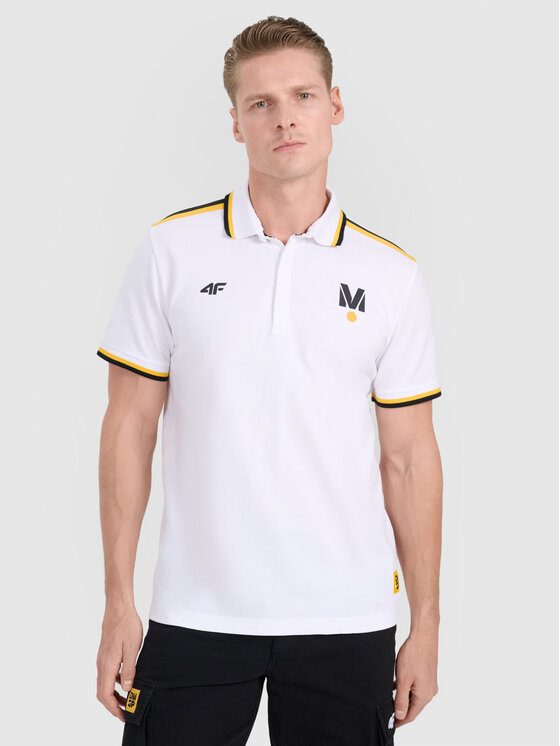 4F 4F Polo TEAMWEAR Biały Regular Fit