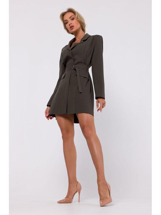 Made of Emotion Made of Emotion Každodenné šaty M749 Zelená Modern Fit
