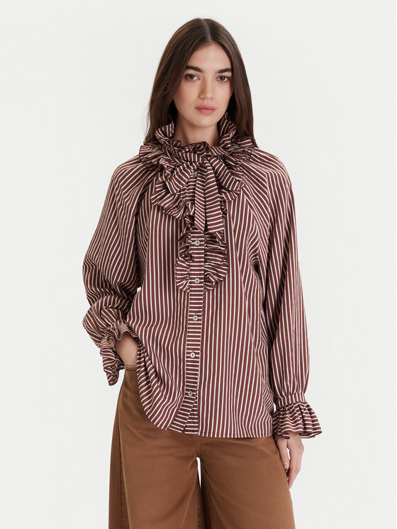 ViCOLO ViCOLO Krekls TF0287 Brūns Regular Fit