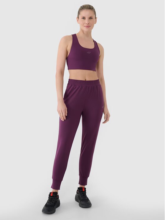 4F 4F Pantaloni da donna 4FRSS25TFTRF0789-50S Viola Regular Fit