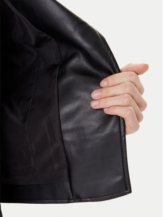Morgan Morgan Jacke aus Kunstleder 242-GZOOM Schwarz Regular Fit