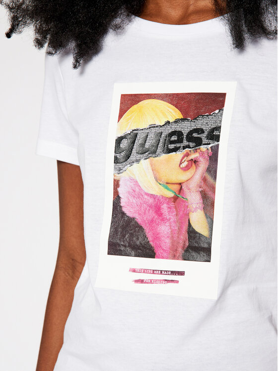 Guess Guess T-shirt Polaroid W0BI0K JA900 Bianco Regular Fit