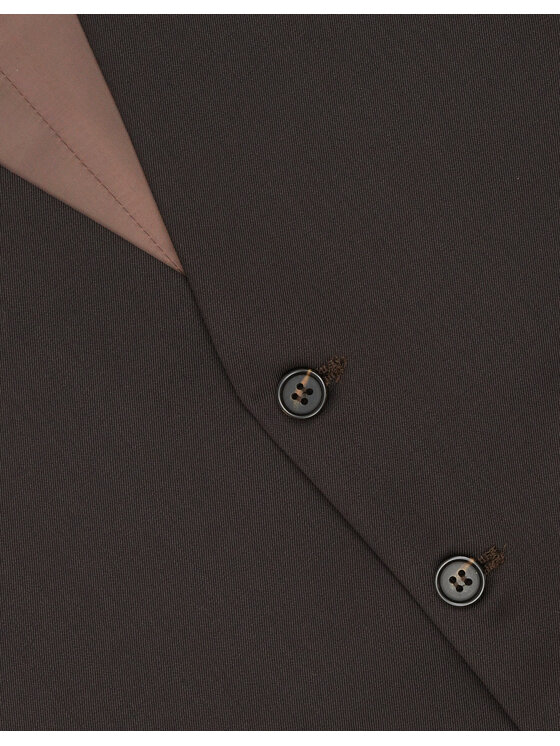 Borgio Borgio Kamizelka garniturowa gualdo_01_br Brązowy Slim Fit