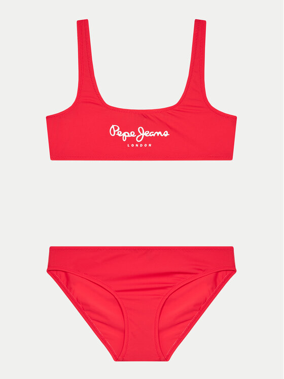 Pepe Jeans Kopalni Kostum Pepe Sc Bikini Set PGB10406 Rdeča