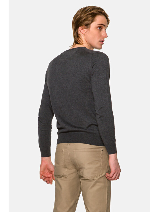 Lancerto Lancerto Sweter Robin Szary Regular Fit