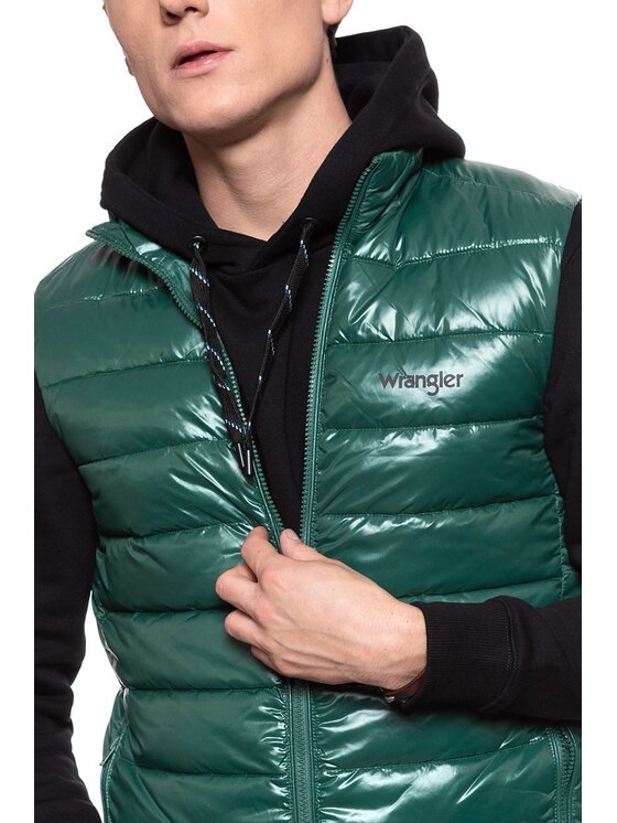 Wrangler Wrangler Smanicato PUFFER VEST Verde Regular Fit