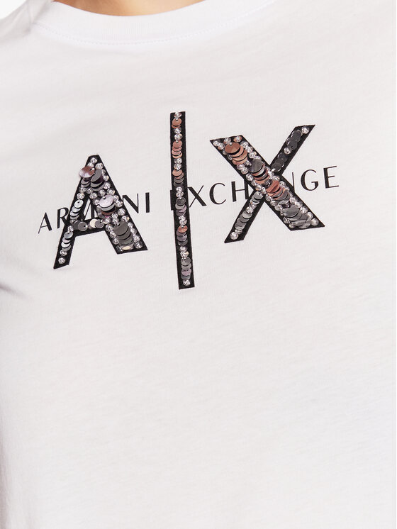 Armani Exchange Armani Exchange Tričko 3RYTBQ YJG3Z 1000 Biela Regular Fit