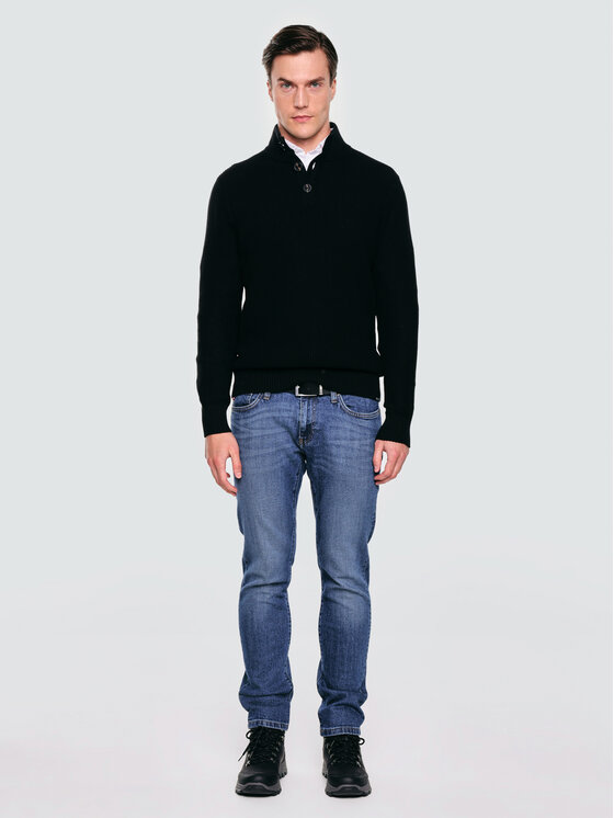 BIG STAR BIG STAR Sweter NERONI Czarny Basic Fit
