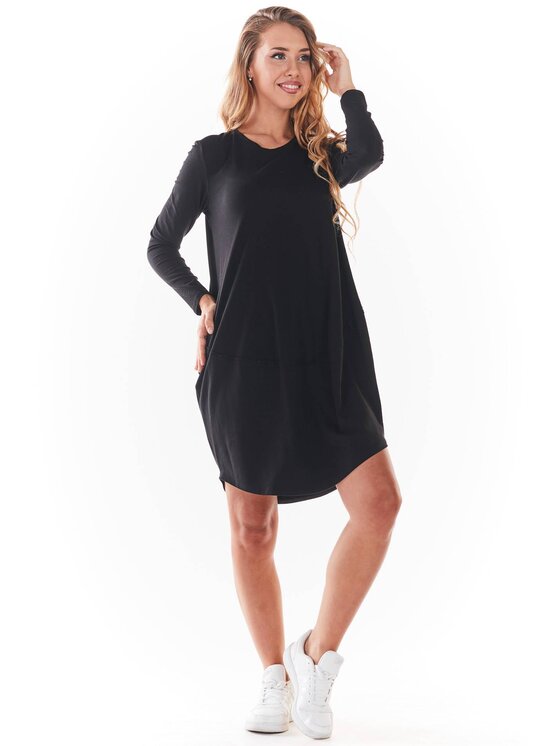 Infinite You Infinite You Sukienka letnia M241 Czarny Basic Fit