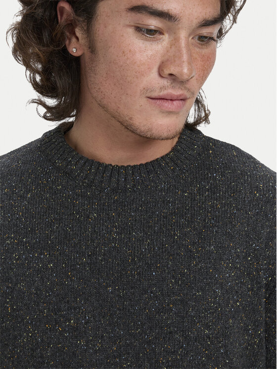 Quiksilver Quiksilver Sweter Slow Song Neppy EQYSW03325 Szary Regular Fit