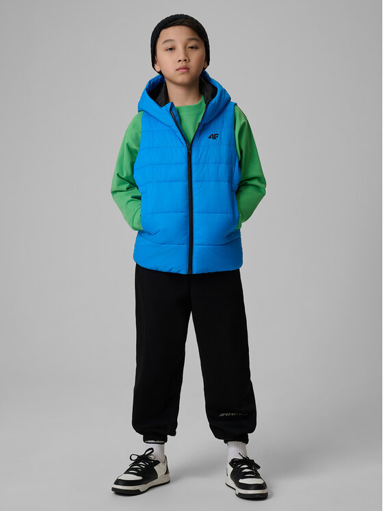 4F 4F Kamizelka OUTERWEAR Niebieski Regular Fit