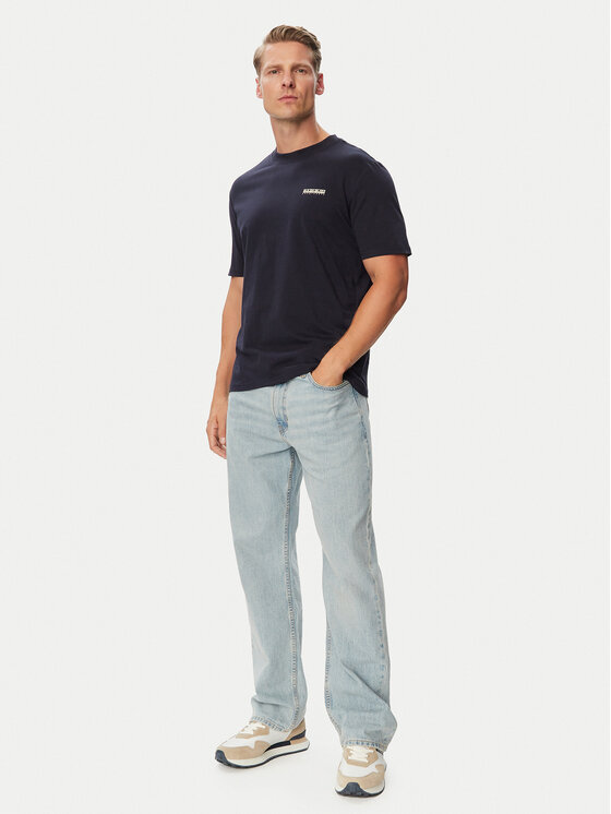 Napapijri Napapijri T-Shirt Smallbox NP0A88TR Granatowy Regular Fit