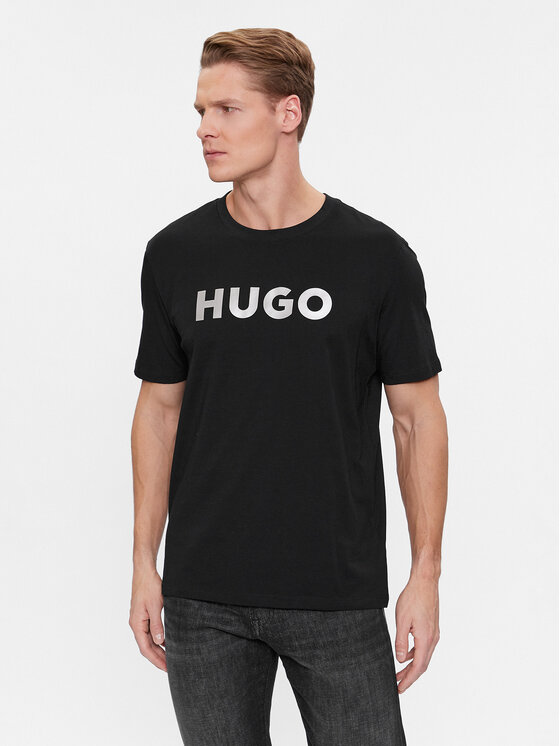 Hugo T-krekls Dulivio 50506996 Melns Regular Fit