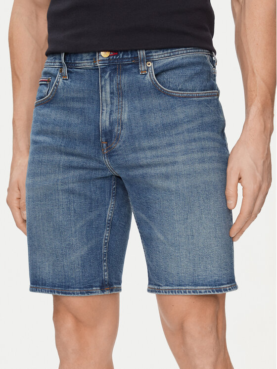 Tommy Hilfiger Tommy Hilfiger Джинсові шорти Brooklyn MW0MW35172 Голубий Straight Fit