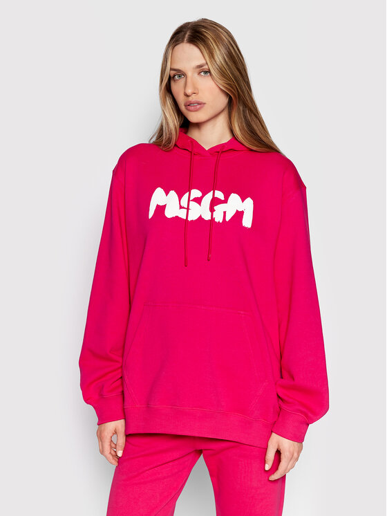 MSGM Felpa 3341MDM182 227799 Rosa Regular Fit Modivo