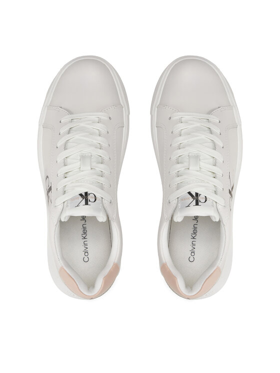 Calvin Klein Jeans Calvin Klein Jeans Сникърси Chunky Cupsole Mono Lth Wn YW0YW00823 Бял