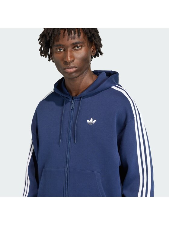 adidas adidas Majica dugih rukava adicolor Spacer KD4086 Tamnoplava Loose Fit