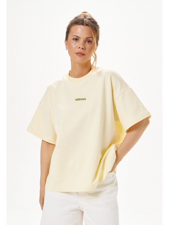 Mirons Mirons T-Shirt Print Beżowy Regular Fit