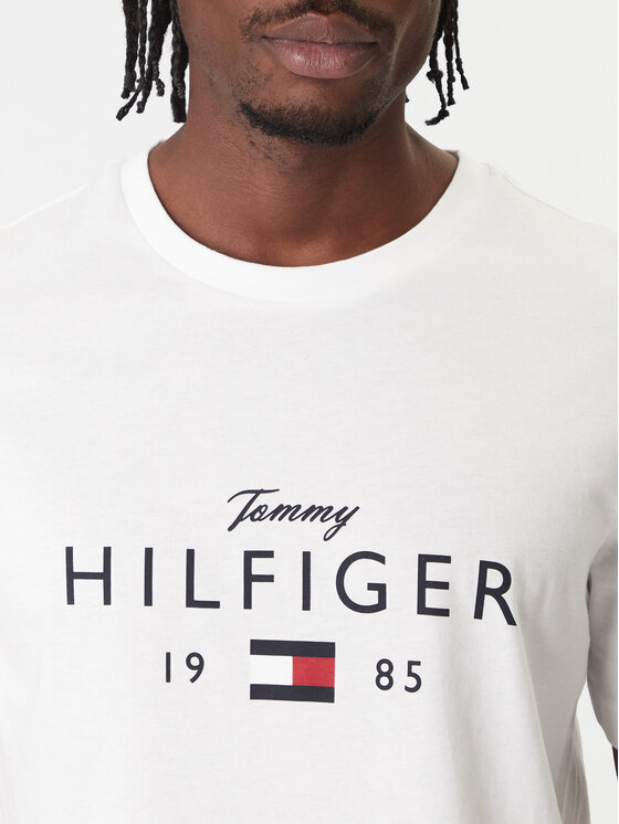Tommy Hilfiger Tommy Hilfiger T-Shirt Brand Love MW0MW41455 Biały Regular Fit