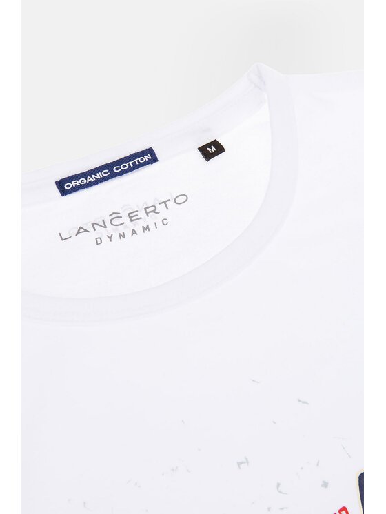 Lancerto Lancerto T-Shirt Reggie TS073221000017 Biały Regular Fit