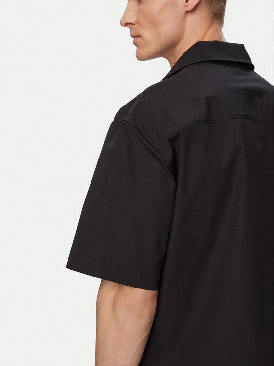HUGO HUGO Ing Espino 50560580 Fekete Oversize