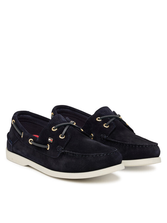 Tommy Hilfiger Tommy Hilfiger Mokassiinid Hilfiger Suede Boat Shoe FW0FW09338 Tumesinine