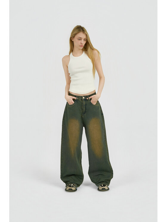 2005 2005 Jeansy Ultra Baggy Fit Corrode Blue Denim Niebieski