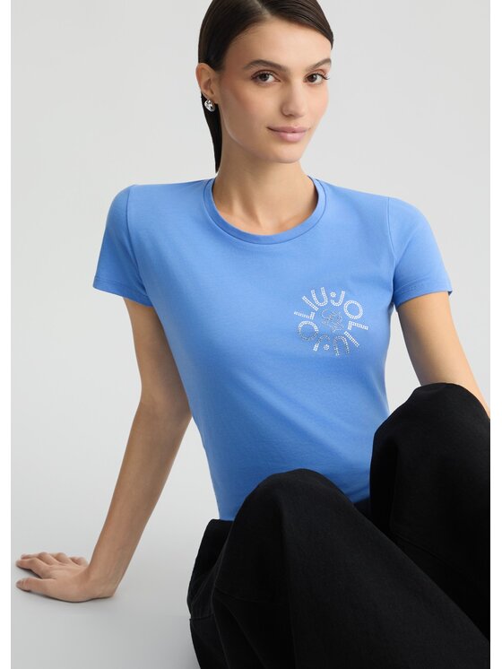 Liu Jo Liu Jo T-shirt WA5143JS923M9442 Celeste Regular Fit