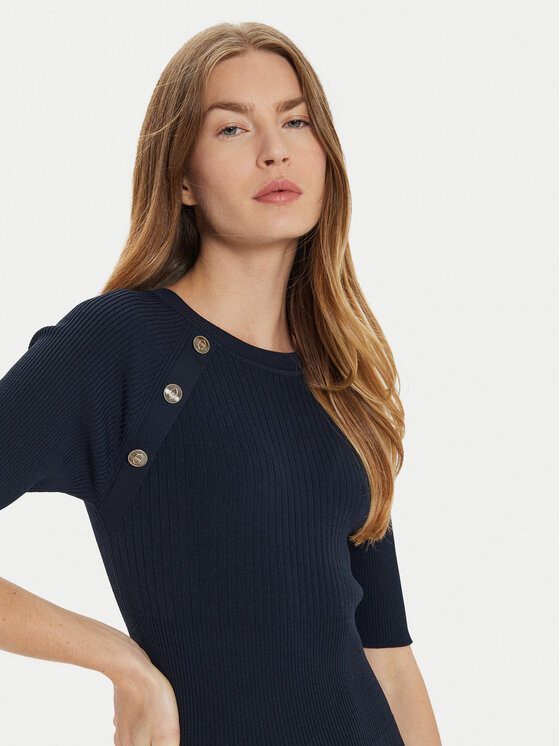 Motivi Motivi Trikotāžas kleita 76426000106N Melns Regular Fit