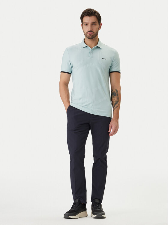 BOSS BOSS Pólóing Chip Hexa 50554561 Türkizkék Regular Fit