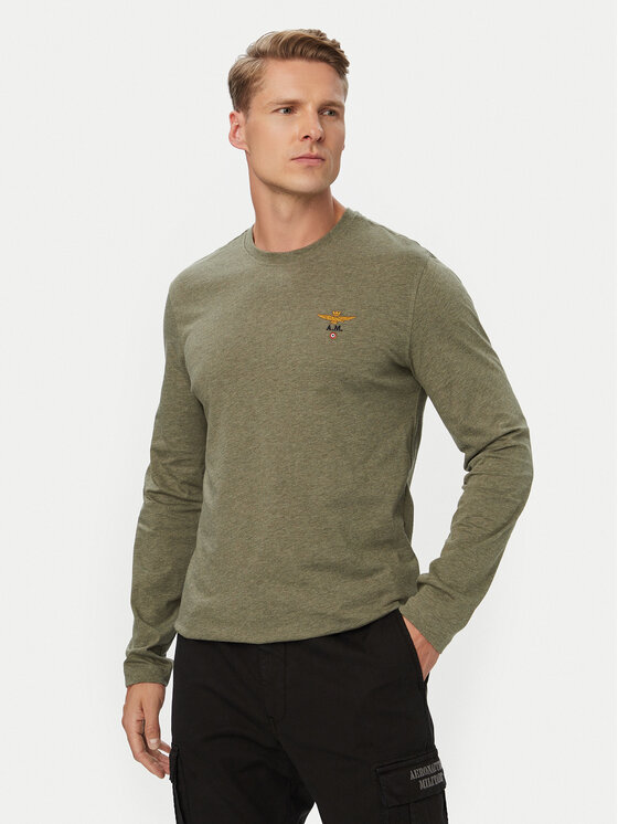 Aeronautica Militare Longsleeve 262TS2390UJ00372 Verde Regular Fit