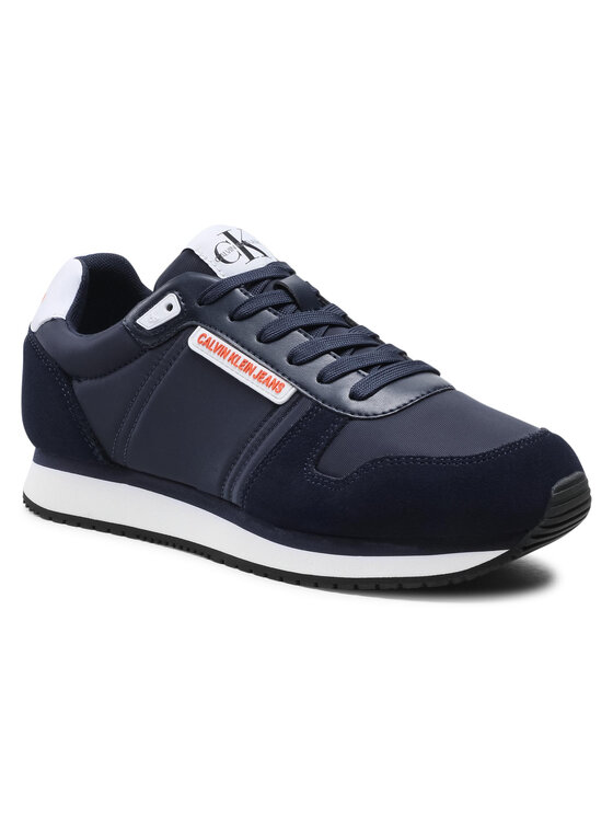 Calvin Klein Jeans Laisvalaikio batai Runner Sneaker Laceup Pu-Ny YM0YM00038  Tamsiai mėlyna • Modivo.lt