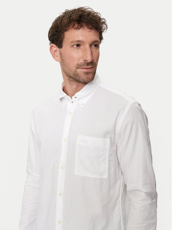 BOSS Boss Camicia S-Roan-Bd-E-1P-C-242 50515142 Bianco Slim Fit
