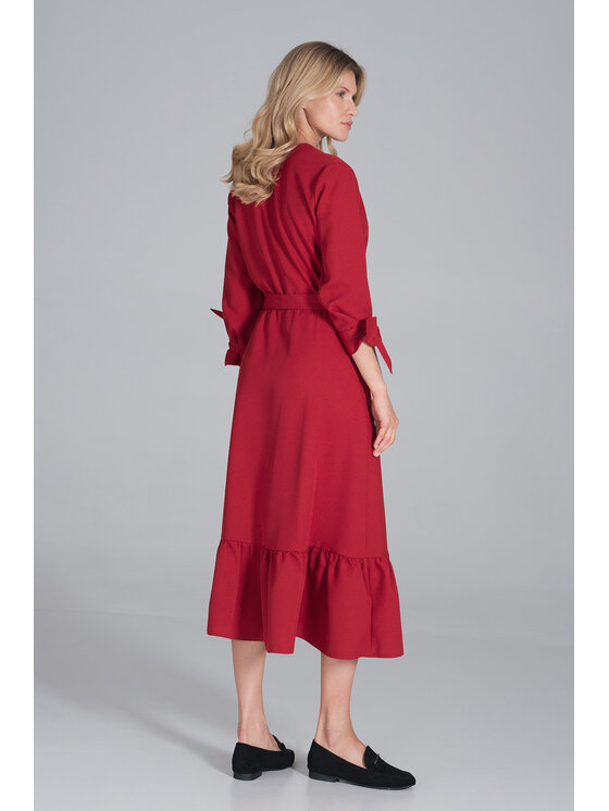 FIGL FIGL Φόρεμα καθημερινό M840 Κόκκινο Regular Fit