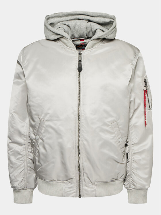 Alpha Industries Bundy bomber Ma-1 ZH Back Emb 138105 Sivá Regular Fit